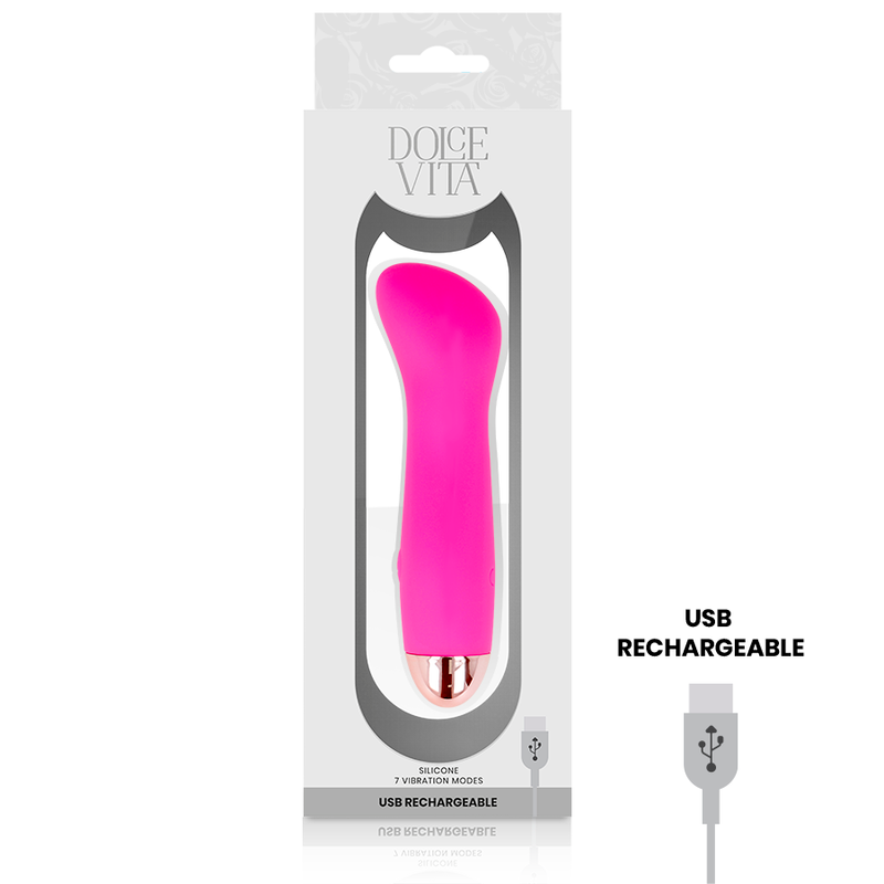 DOLCE VITA - RECHARGEABLE VIBRATOR ONE PINK 7 SPEED