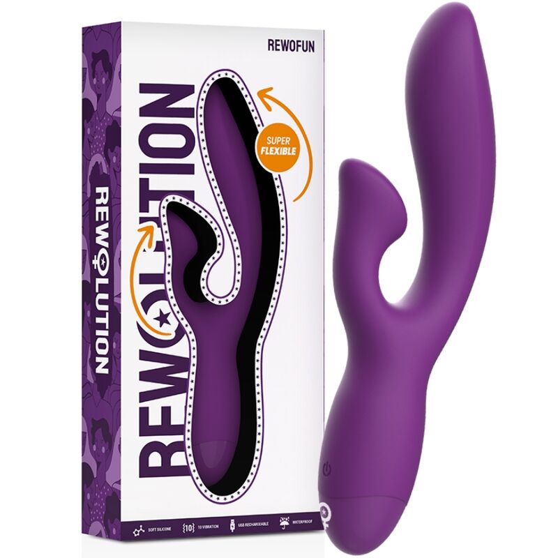 REWOLUTION - REWOFUN FLEXIBLE VIBRATOR WITH RABBIT