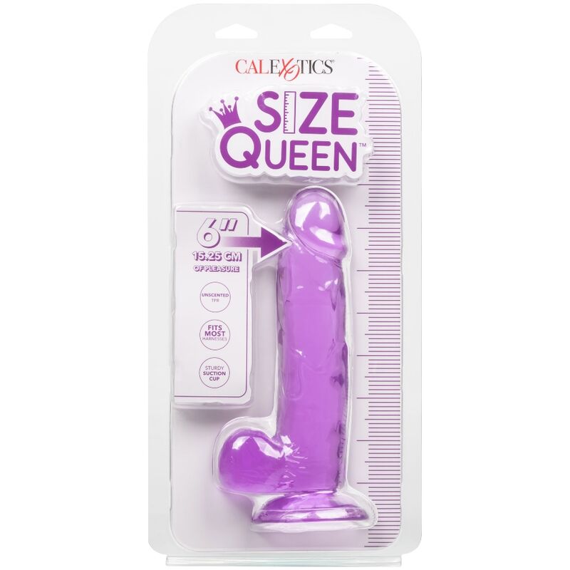 CALEXOTICS - SIZE QUEEN DILDO PURPLE 15.3 CM