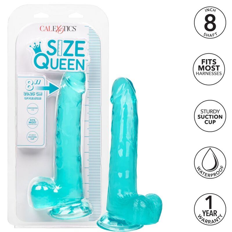 CALEXOTICS - SIZE QUEEN DILDO BLUE 20.3 CM