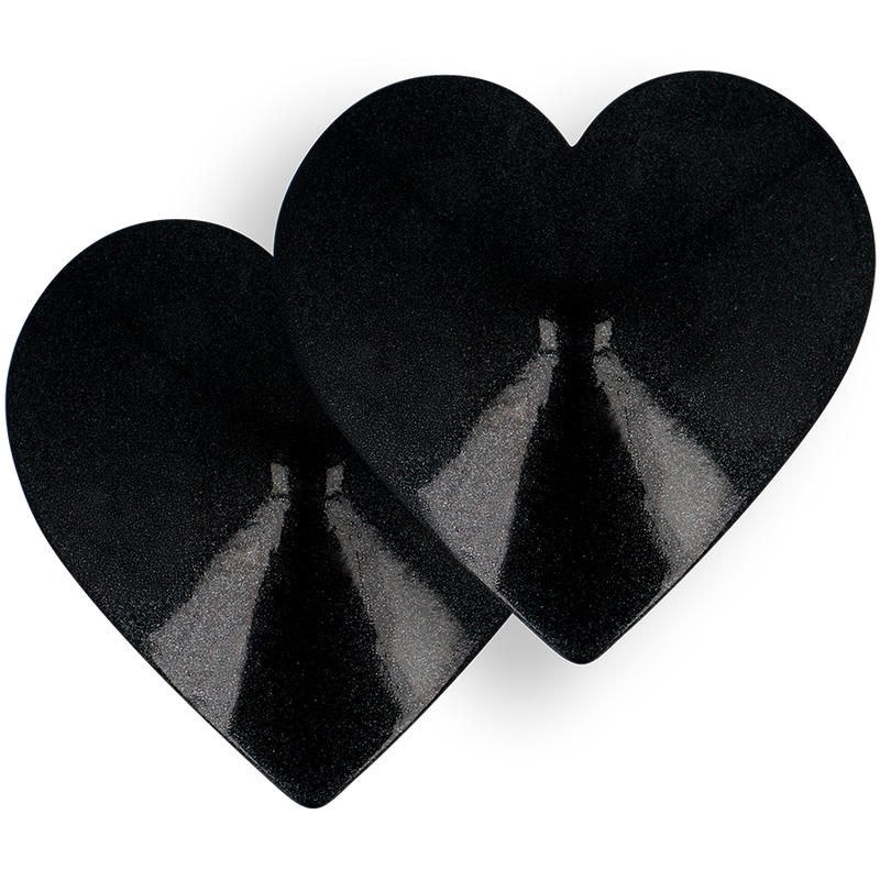 COQUETTE CHIC DESIRE - NIPPLE COVERS BLACK HEARTS