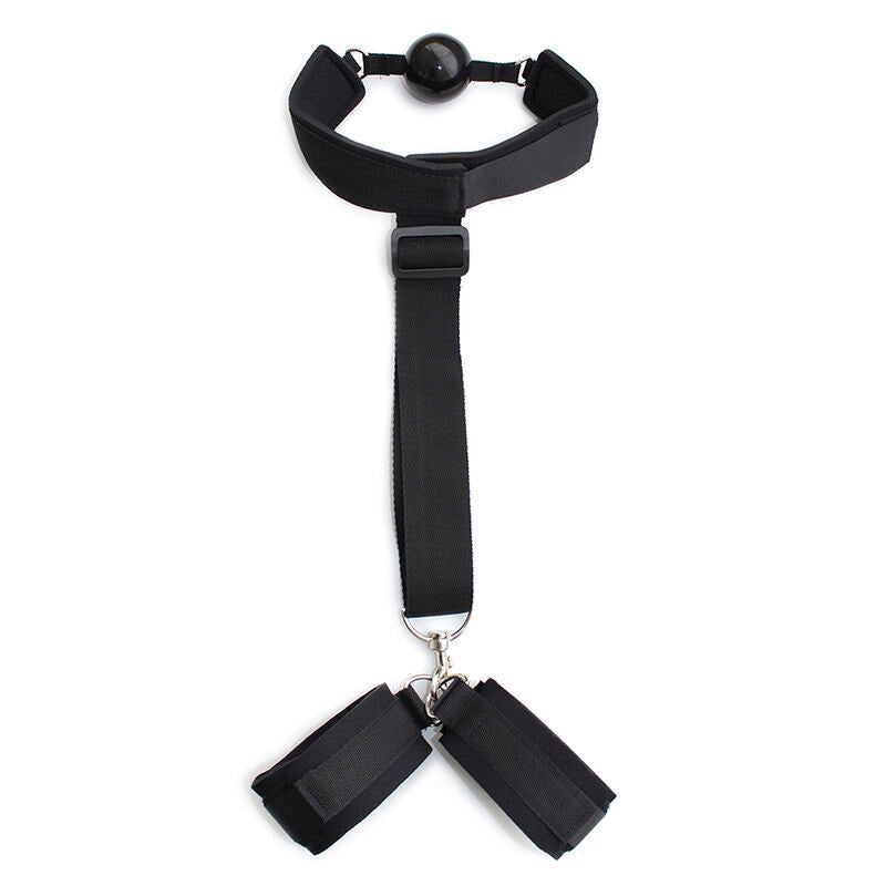 OHMAMA FETISH - FETISH NEOPRENE GAG WITH HAND CUFFS