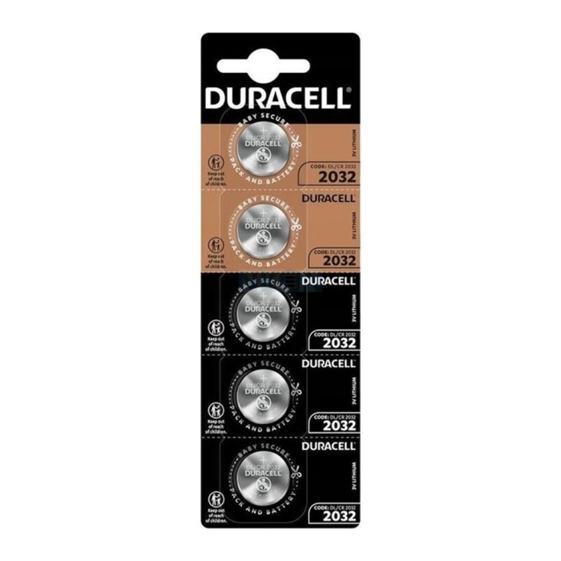 DURACELL - BUTTON BATTERY LITIO CR2032 3V 5 UNIT