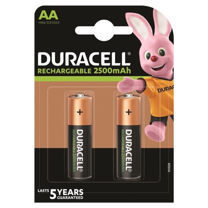 DURACELL - RECHARGEABLE BATTERY HR6 AA 2500mAh 2 UNIT