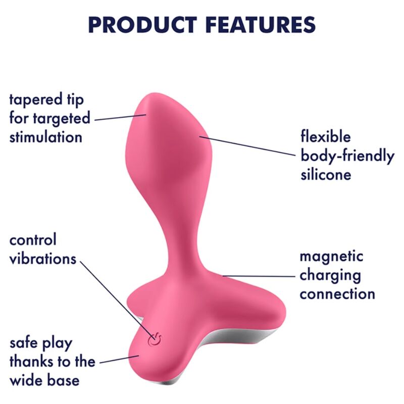 SATISFYER - GAME CHANGER PLUG VIBRATOR PINK