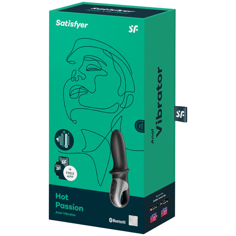 SATISFYER - HOT PASSION ANAL VIBRATOR APP BLACK