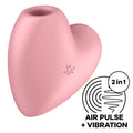 SATISFYER - CUTIE HEART AIR PULSE STIMULATOR & VIBRATOR BLUE