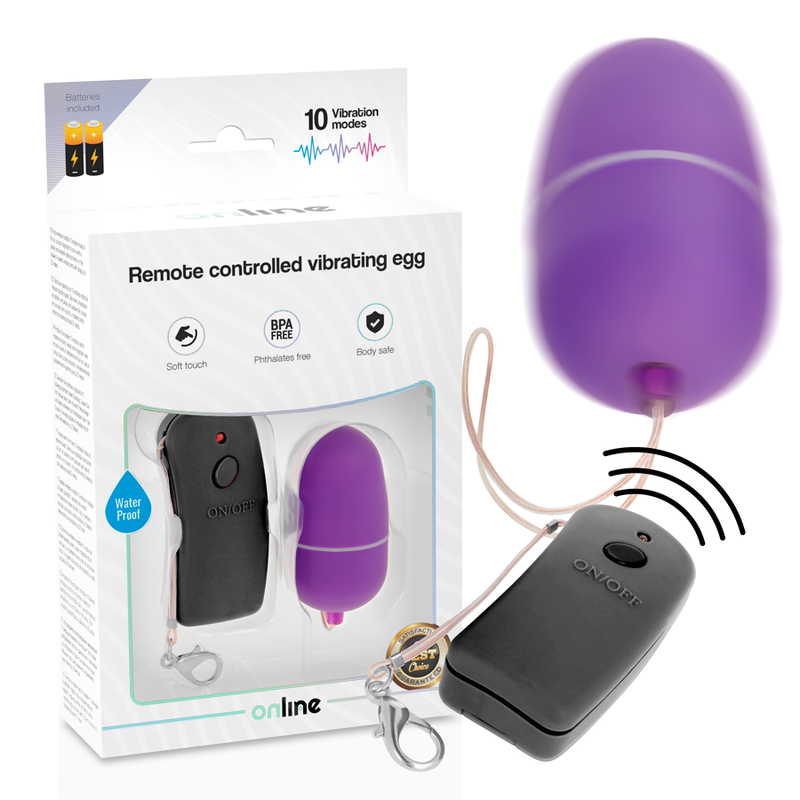 ONLINE - REMOTE CONTROLLED VIBRATING EGG PURPLE