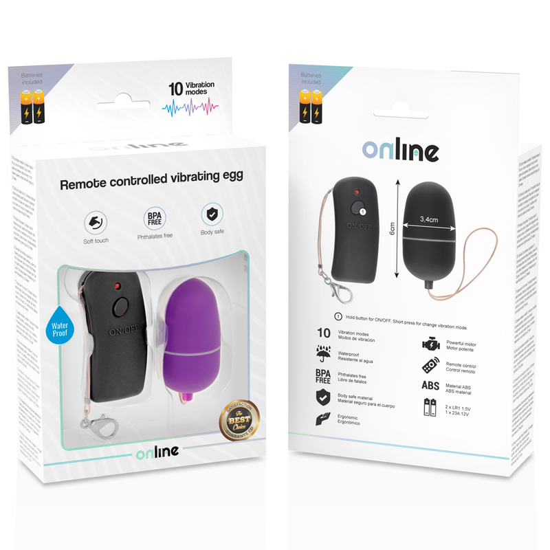 ONLINE - REMOTE CONTROLLED VIBRATING EGG PURPLE