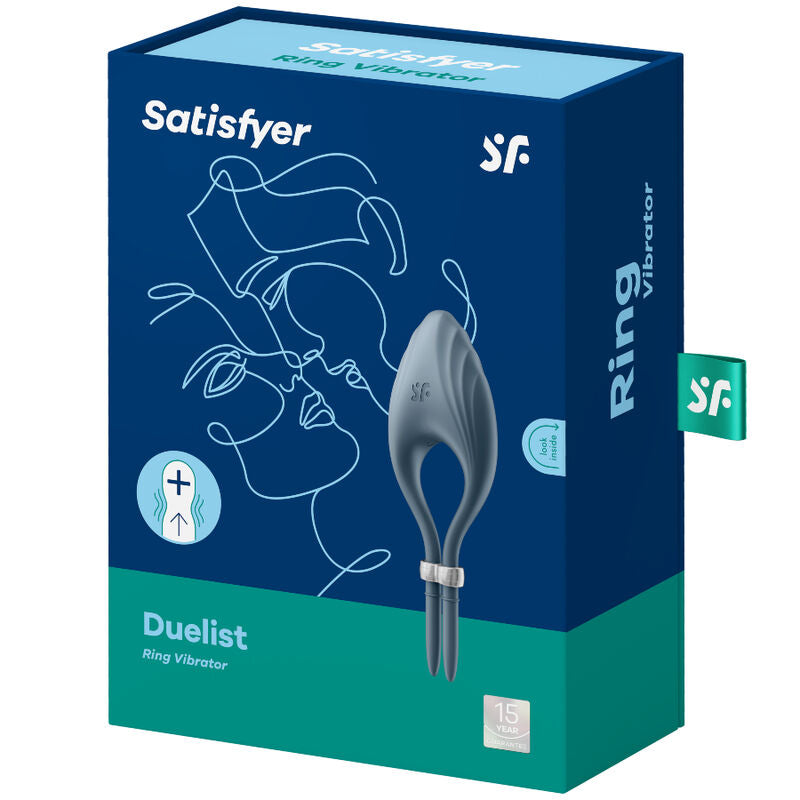 SATISFYER - DUELIST RING VIBRATOR BLUE