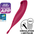 SATISFYER - TWIRLING PRO+ AIR PULSE STIMULATOR & VIBRATOR APP GREEN