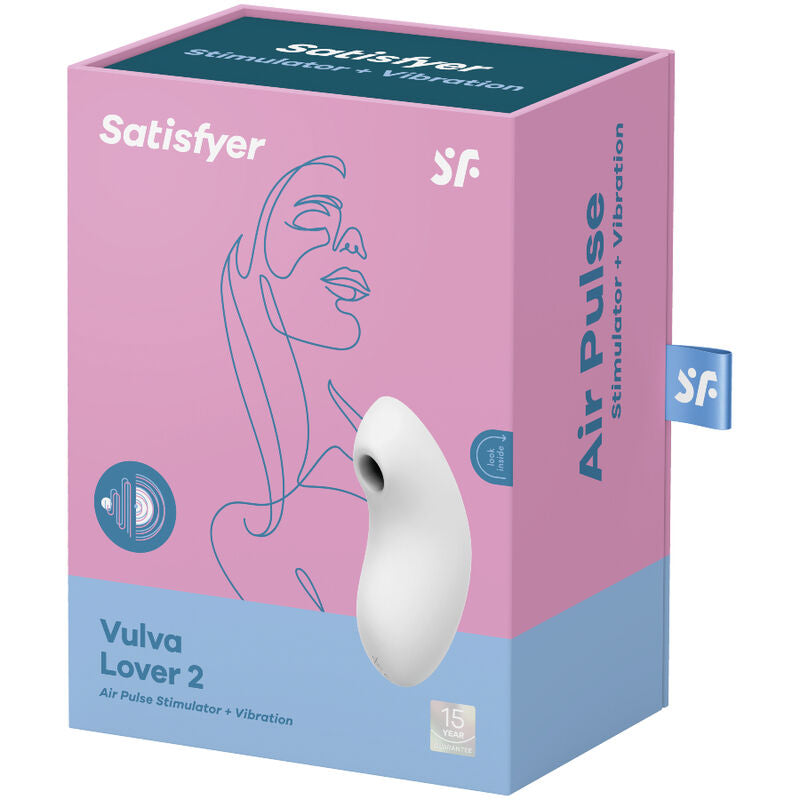 SATISFYER - VULVA LOVER 2 AIR PULSE STIMULATOR & VIBRATOR BLUE