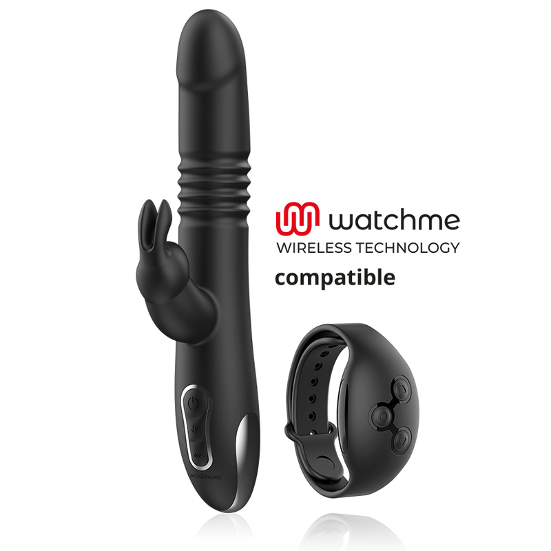 BLACK&SILVER - KENJI STIMULATING VIBE COMPATIBLE WITH WATCHME WIRELESS TECHNOLOGY