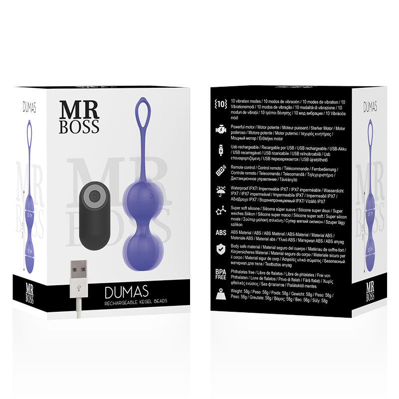 MR BOSS - DUMAS VIBRATING KEGEL BEADS REMOTE CONTROL