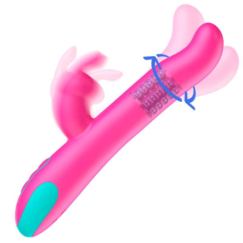 HAPPY LOKY - PLUTO RABBIT VIBRATOR & ROTATOR WATCHME WIRELESS TECHNOLOGY COMPATIBLE