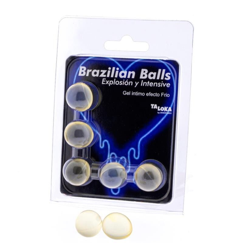 TALOKA - 5 BRAZILIAN BALLS COLD & VIBRATION EFFECT EXCITING GEL