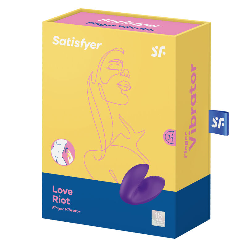 SATISFYER - LOVE RIOT FINGER VIBRATOR PURPLE