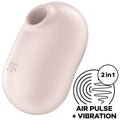 SATISFYER - PRO TO GO 2 DOUBLE AIR PULSE STIMULATOR & VIBRATOR GREEN