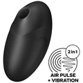 SATISFYER - VULVA LOVER 3 AIR PULSE STIMULATOR & VIBRATOR BLACK