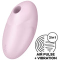 SATISFYER - VULVA LOVER 3 AIR PULSE STIMULATOR & VIBRATOR BLACK