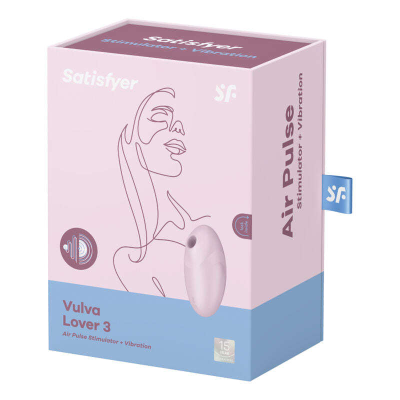 SATISFYER - VULVA LOVER 3 AIR PULSE STIMULATOR & VIBRATOR BLACK