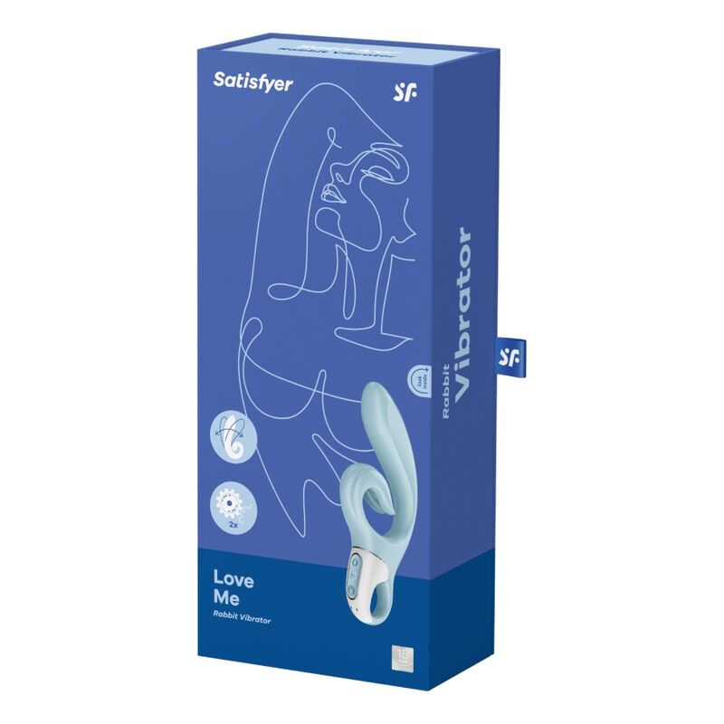 SATISFYER - LOVE ME RABBIT VIBRATION BLUE