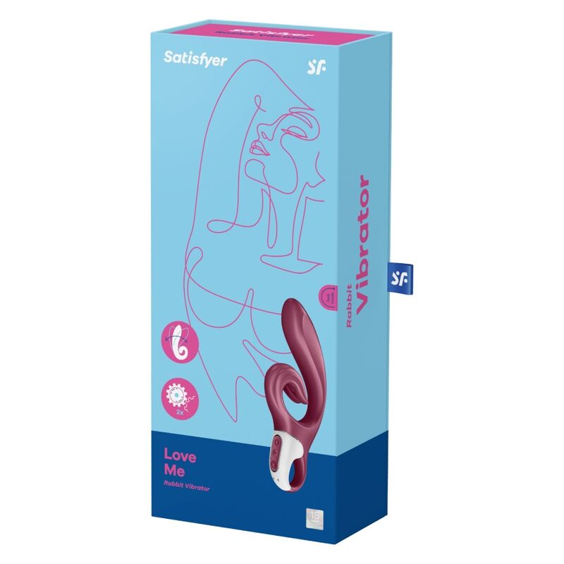 SATISFYER - LOVE ME RABBIT VIBRATION BLUE