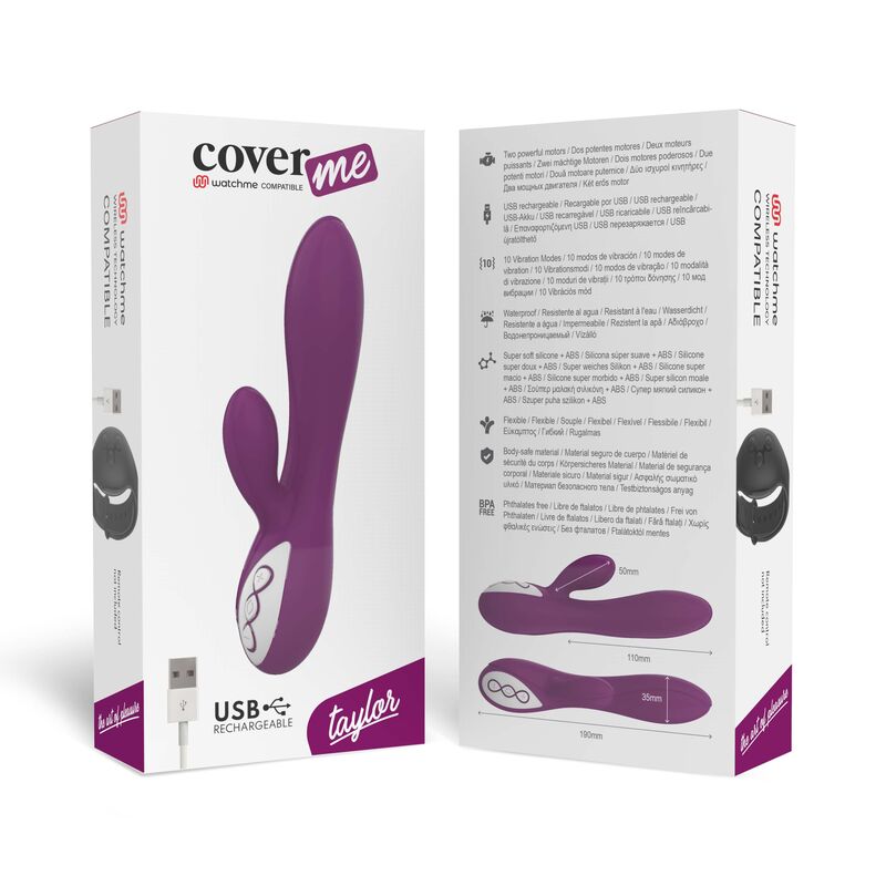 COVERME - VIBRADOR TAYLOR COMPATÍVEL COM A TECNOLOGIA WATCHME WIRELESS