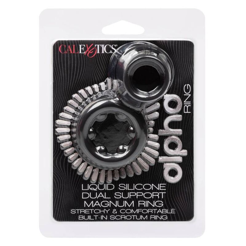 CALEXOTICS - ALPHA DUAL MAGNUM RING BLACK