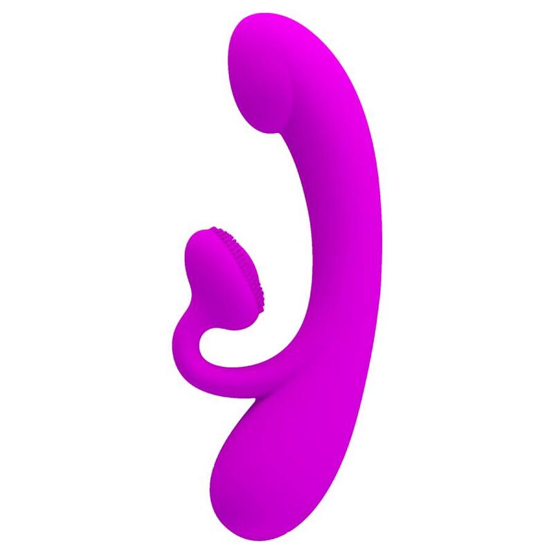 PRETTY LOVE - SINCERE VIBRATOR AND CLITORIS SUCKER PURPLE SILICONE