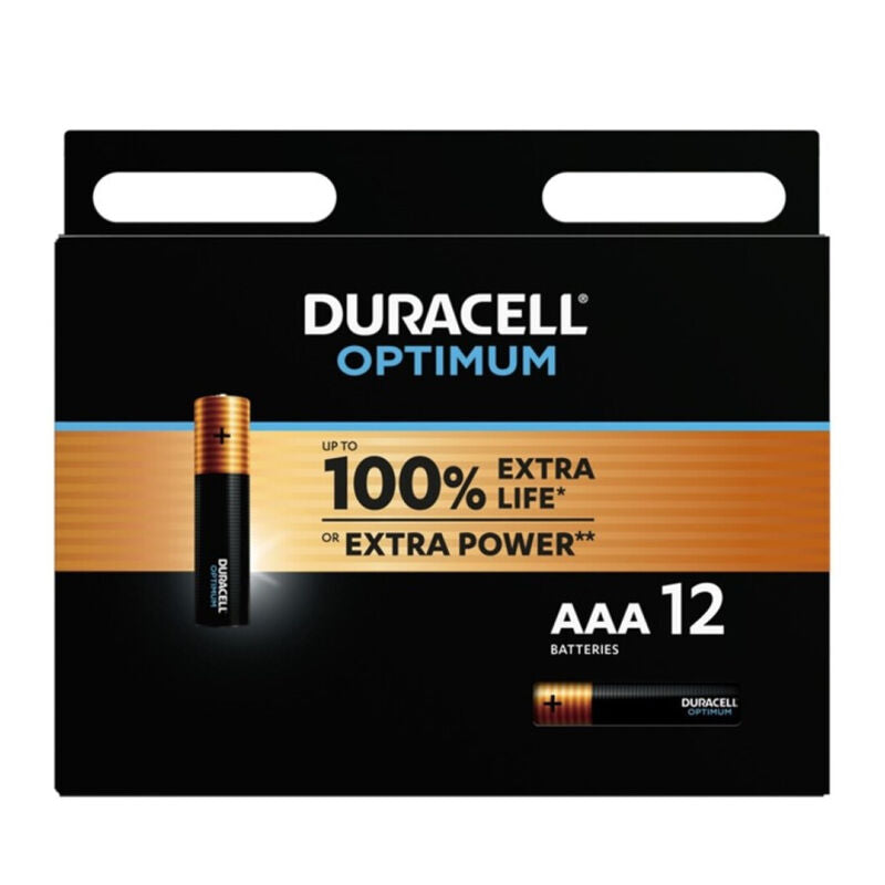 DURACELL - OPTIMUM 200 ALKALINE BATTERY AAA LR03 12 UNIT