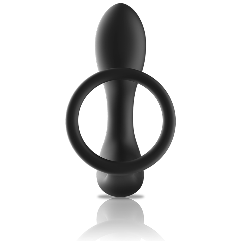 BLACK&SILVER - REMOTE CONTROL ANAL MASSAGER RECHARGEABLE SILICONE BLACK