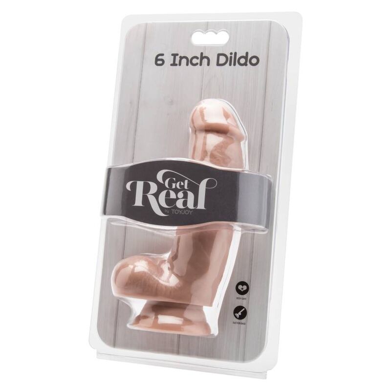 GET REAL - DILDO 12 CM WITH BALLS SKIN