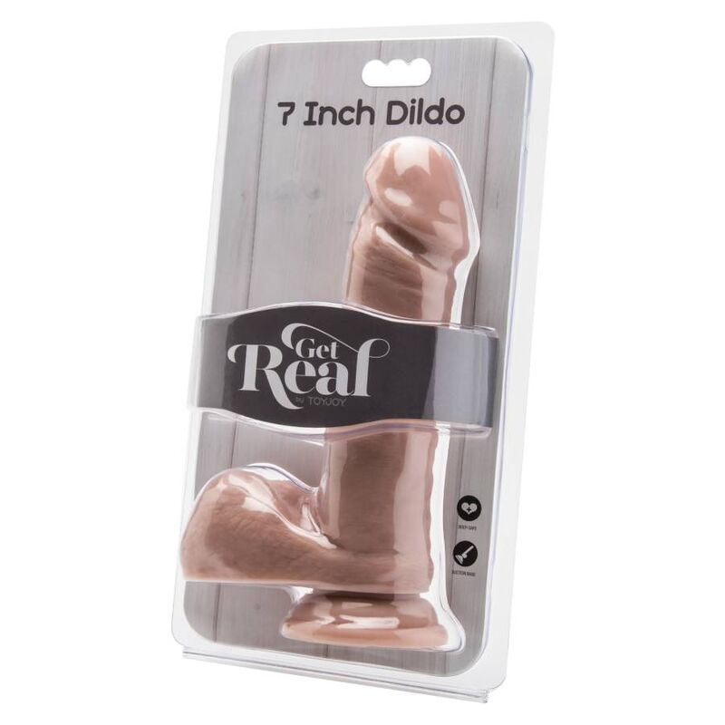 GET REAL - DILDO 18 CM WITH BALLS SKIN