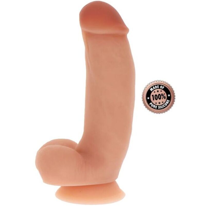 GET REAL - SILICONE DILDO 18 CM W BALLS SKIN