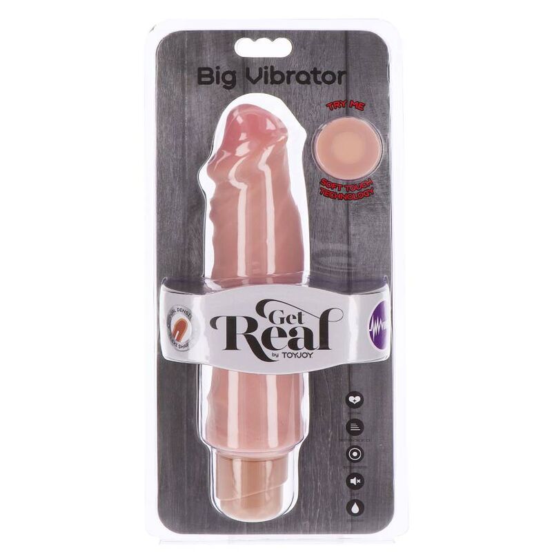 GET REAL - DUAL DENSITY BIG VIBRATOR 20,5 CM SKIN