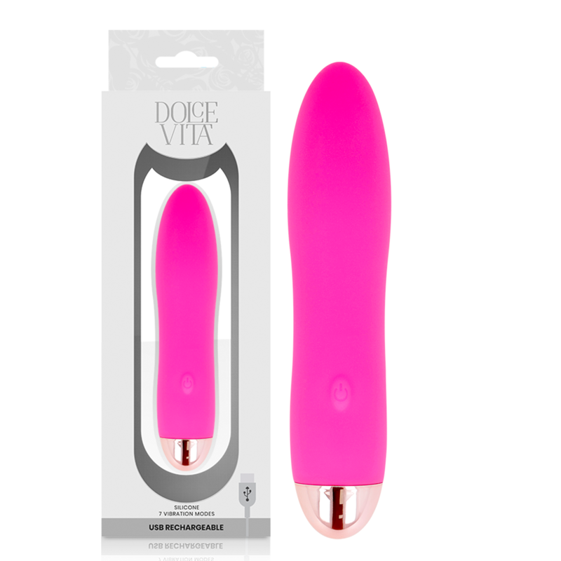 DOLCE VITA - RECHARGEABLE VIBRATOR FOUR PINK 7 SPEEDS