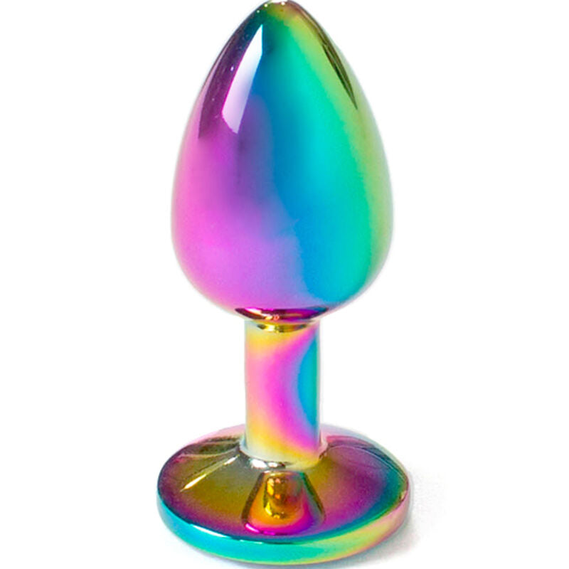 SECRETPLAY - METAL BUTT PLUG RAINBOW SMALL SIZE 7 CM