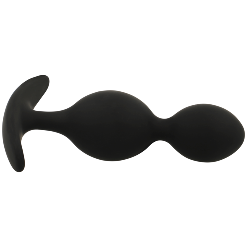 BLACK&SILVER - ORSON PLUG SILICONE 2 ANAL WAVES 9 CM