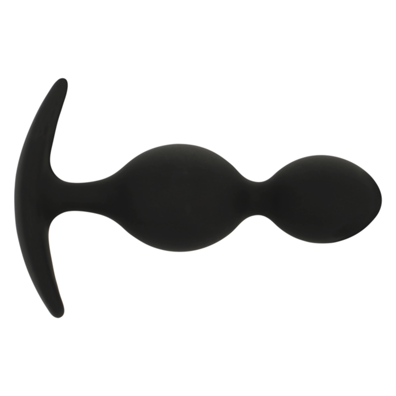 BLACK&SILVER - ORSON PLUG SILICONE 2 ANAL WAVES 9 CM