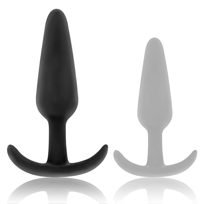 BLACK&SILVER - KAEL SILICONE ANAL PLUG WITH MEDIUM HANDLE