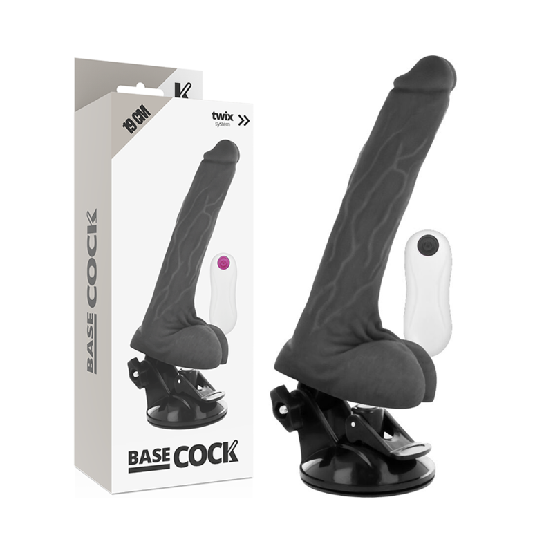 BASECOCK - REALISTIC VIBRATOR REMOTE CONTROL FLESH 19 CM -O- 4 CM