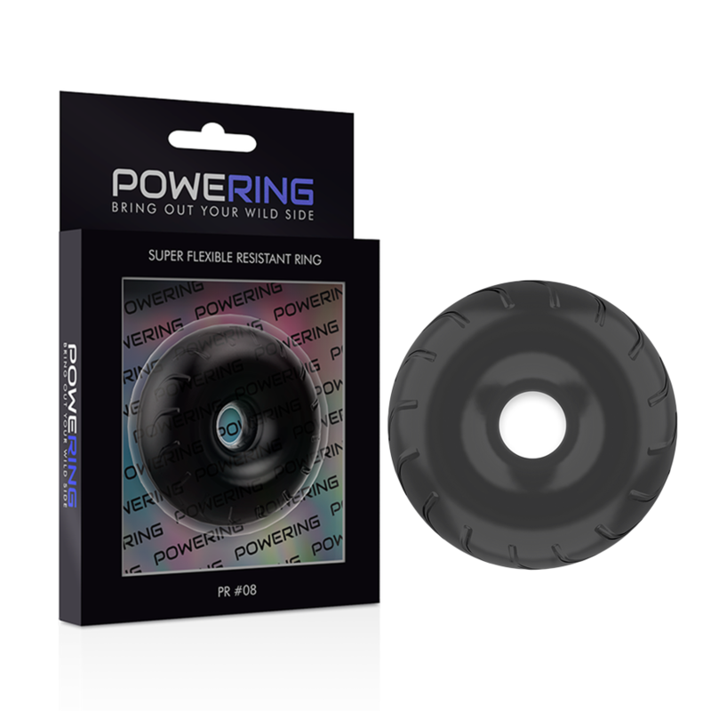 POWERING - SUPER FLEXIBLE AND RESISTANT PENIS RING 5CM PR08 BLACK