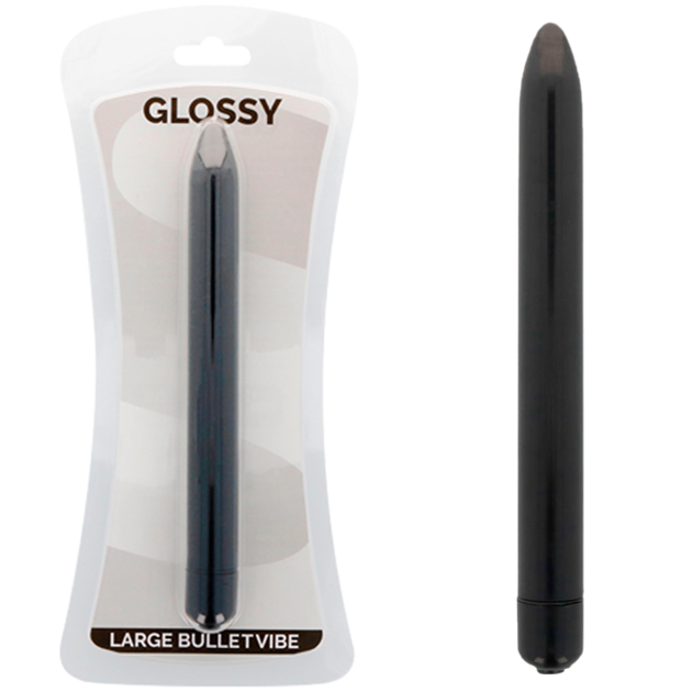 GLOSSY - SLIM VIBRATOR BLACK