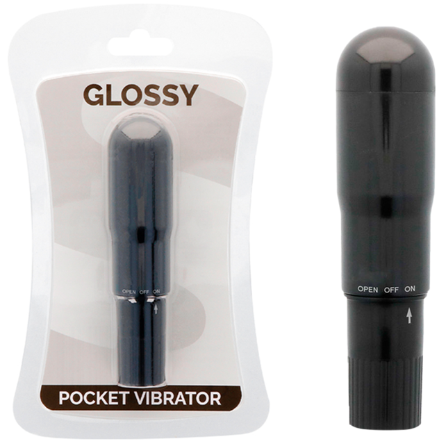 GLOSSY - VIBRADOR DE BOLSO PRETO