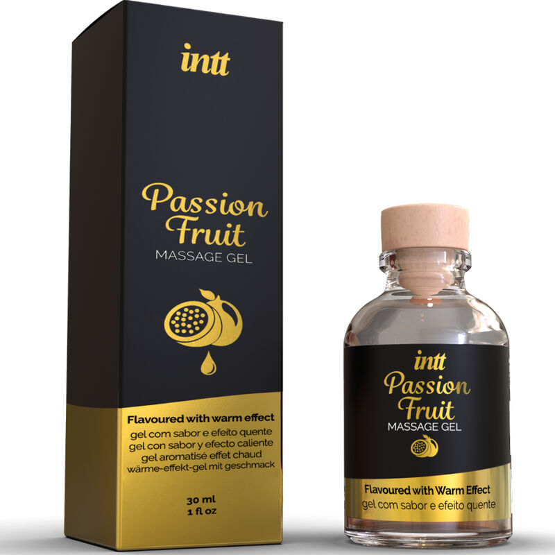 INTT MASSAGE & ORAL SEX - PASSION FRUIT FLAVORED MASSAGE GEL WITH HEAT EFFECT