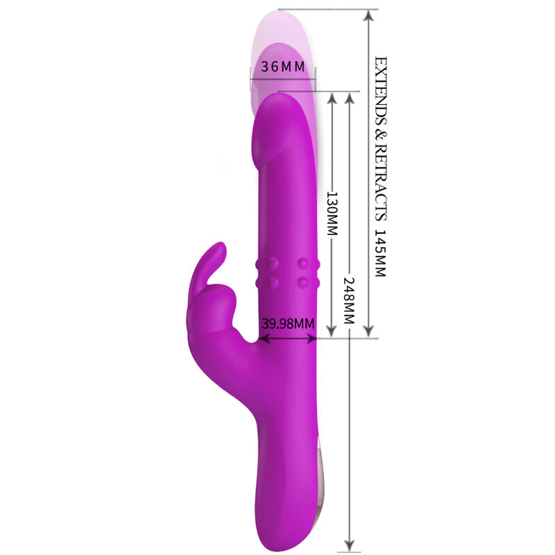 PRETTY LOVE - REESE VIBRATOR WITH PURPLE ROTATION