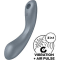 SATISFYER - CURVE TRINITY 1 AIR PULSE VIBRATION RED