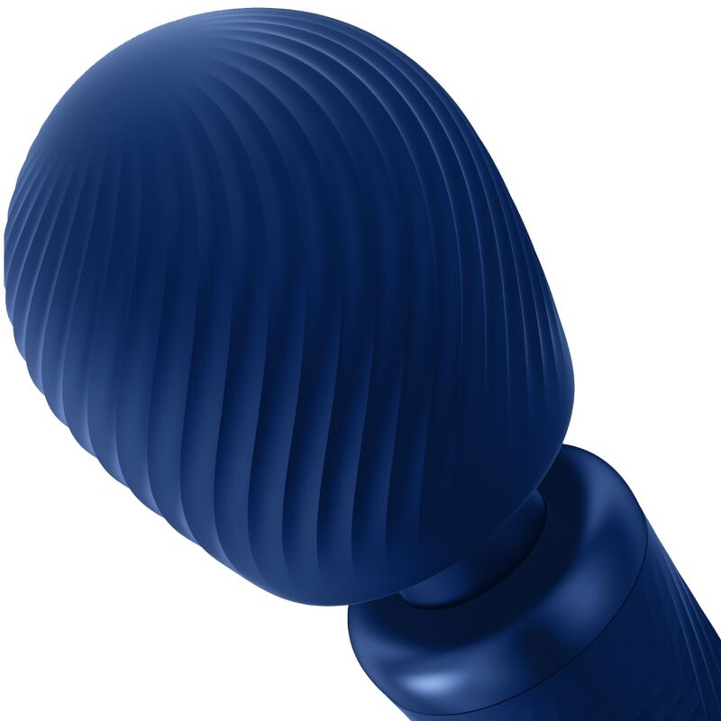 FUN FACTORY - VIM SILICONE RECHARGEABLE VIBRATING WEIGHTED RUMBLE WAND MIDNIGHT BLUE