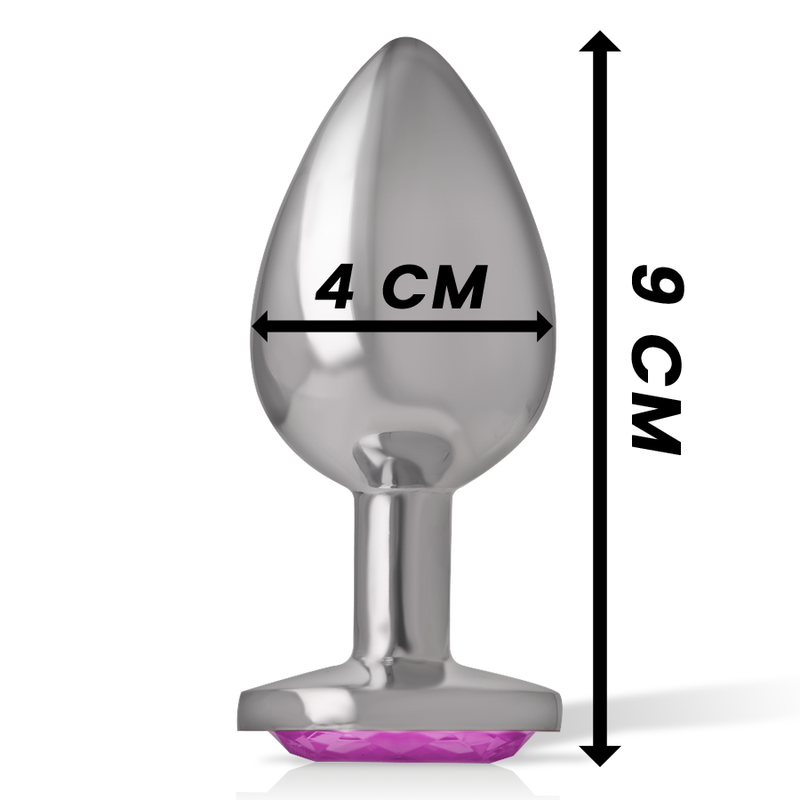 INTENSE - ALUMINUM METAL ANAL PLUG PINK HEART SIZE L